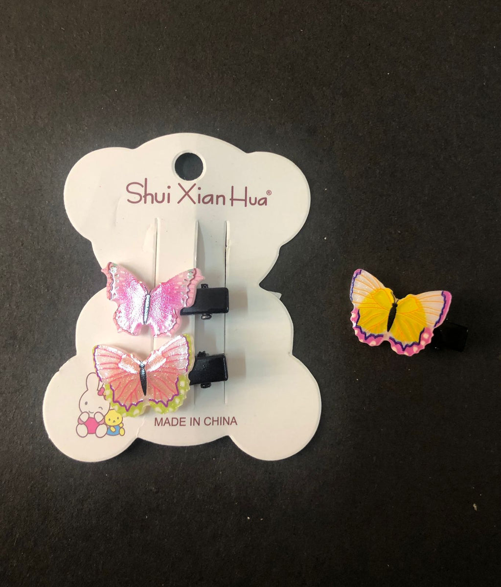 Pack Of 3 Butterfly Hair Clips